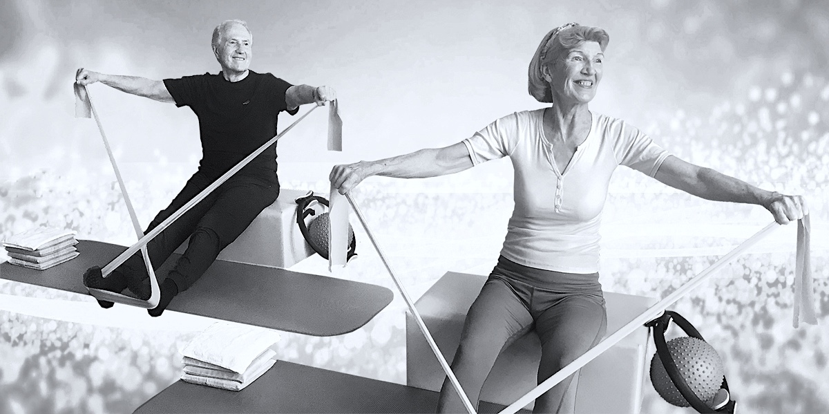 Pilates Duo Seniors - Spine Twist avec Thera Bande