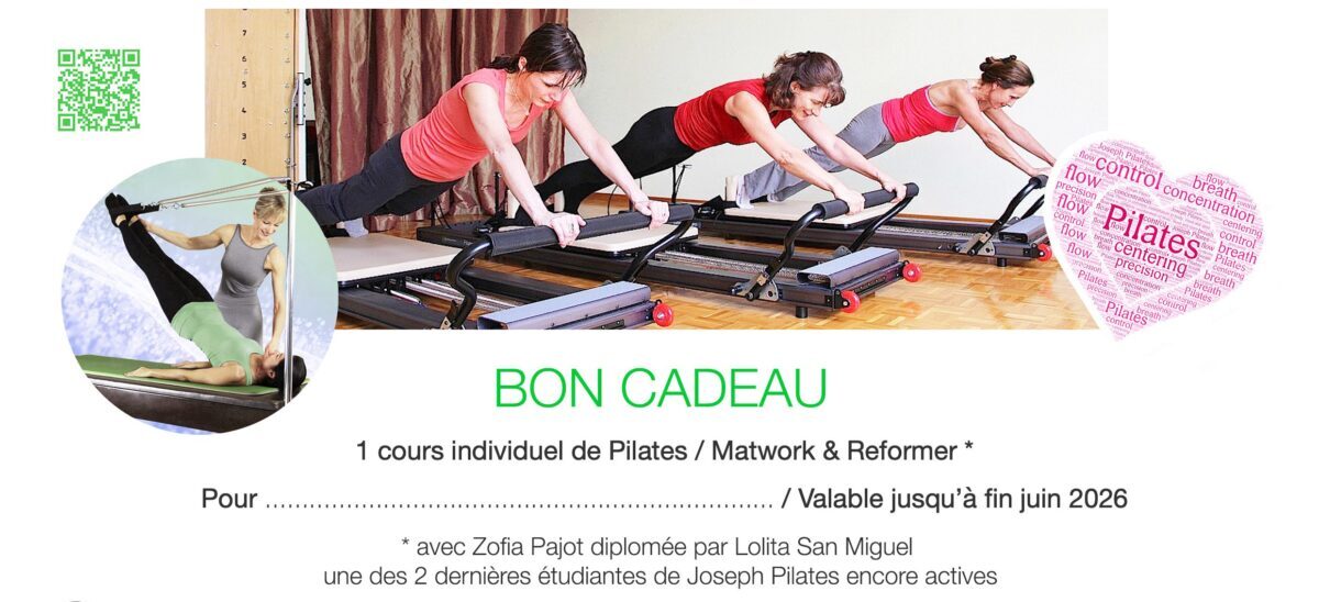 Bon Cadeau pour un cours de Pilates / Matwork & Reformer