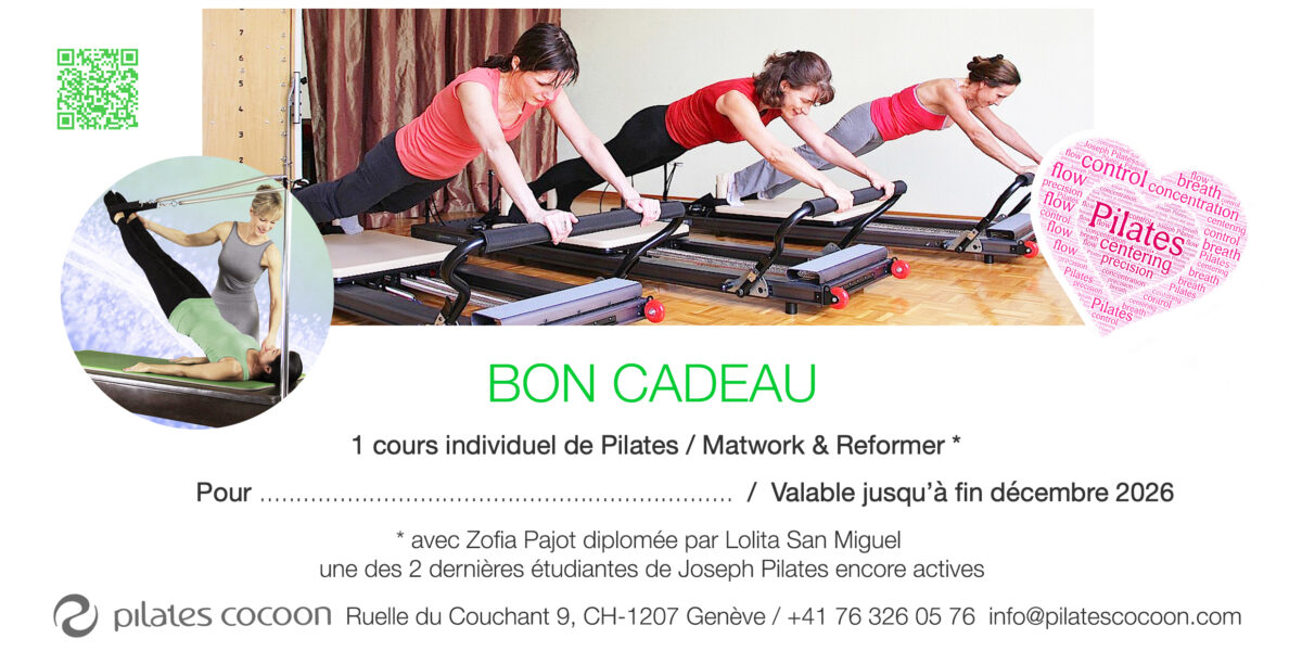 Bon cadeau - cours individuel de Pilates 2026 Bon cadeau - cours individuel de Pilates 2026 avec Zofia Pajot